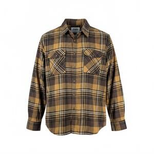 WEIV Men's‎ Plaid Casual Shirt XXXL Brown Yellow Gorpcore